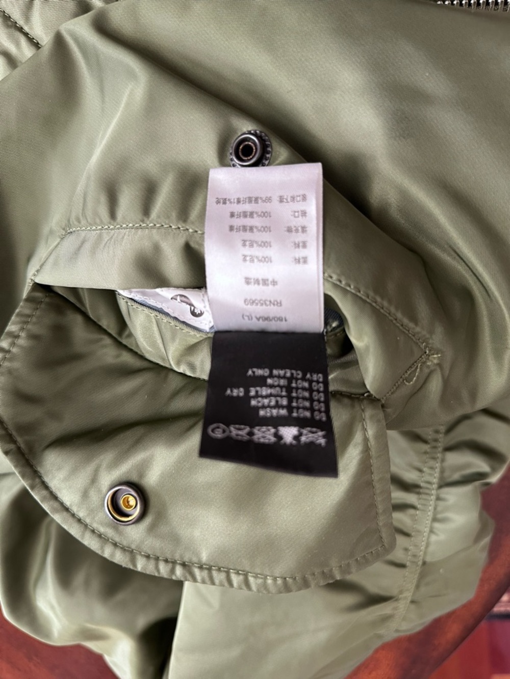 Alpha Industries Green Reversible Bomber Flight Jacket Military Tactical Utility - Picture 7 of 10